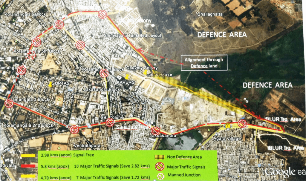 map of Ejipura to Sarjapur Road