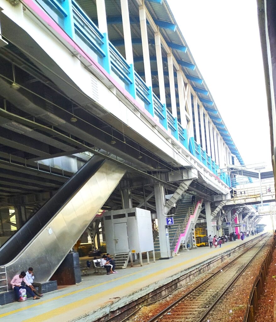 A view of the newly developed commercial spaces at Khar Railway station.