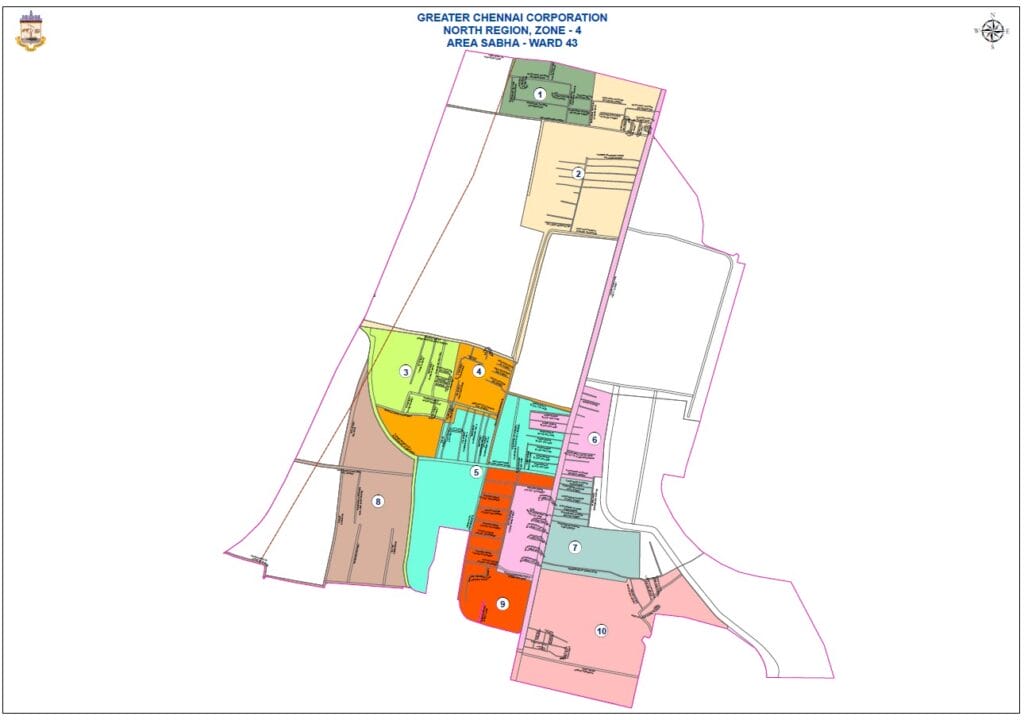 Ward 43 Chennai map
