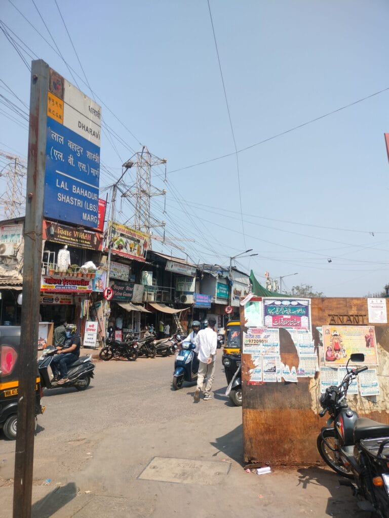 LBS marg has been barricaded