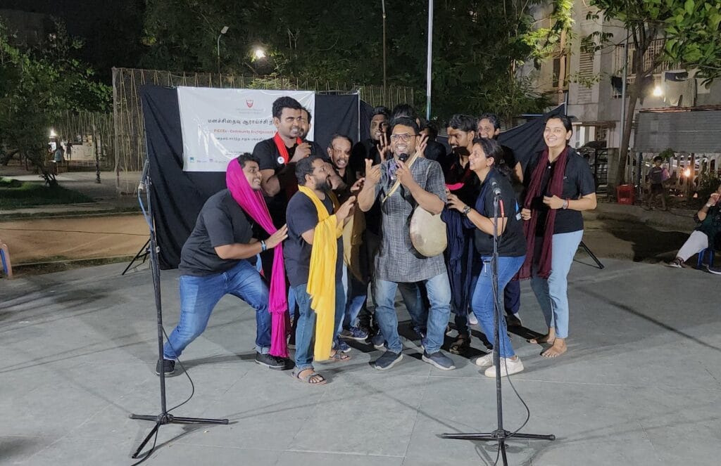 a theatre performance in Chennai.