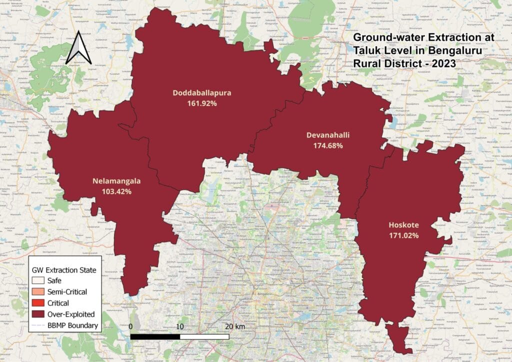 Groundwater extraction map