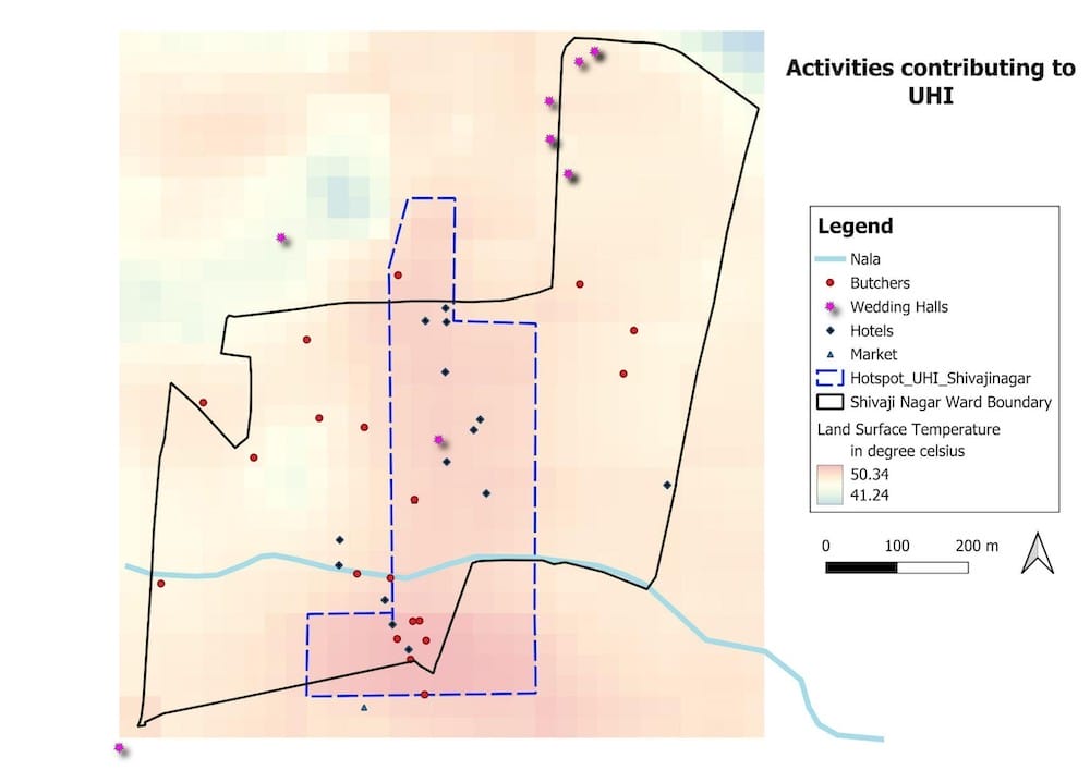 Heat map of the Market place