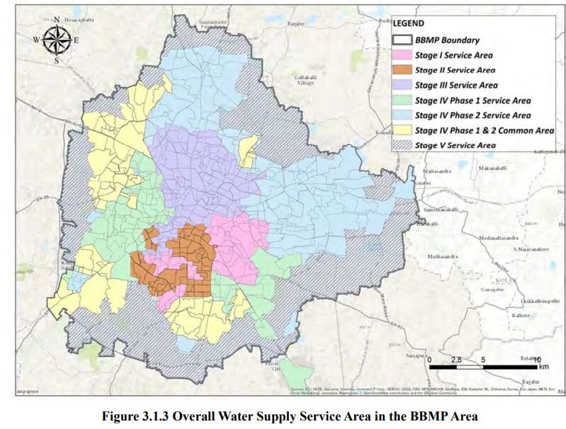 map of cauvery water supply