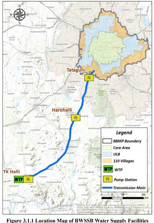 journey of Cauvery water to Bengaluru
