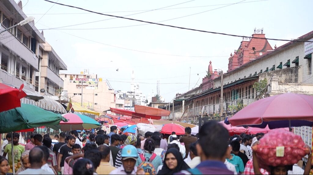 Umbrellas in market
