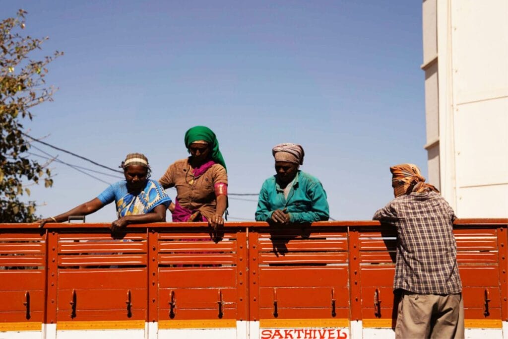 Construction workers in heat