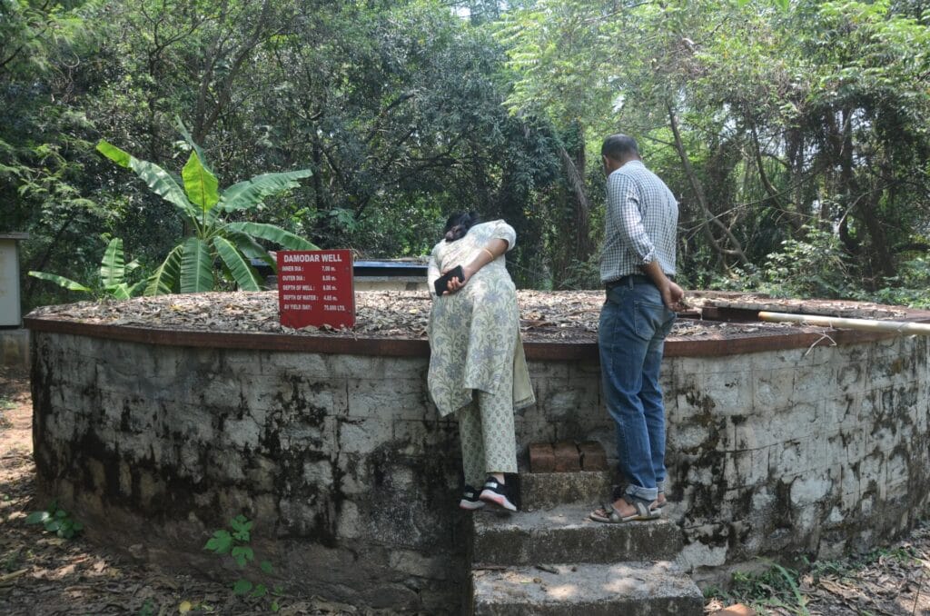 people looking inside well