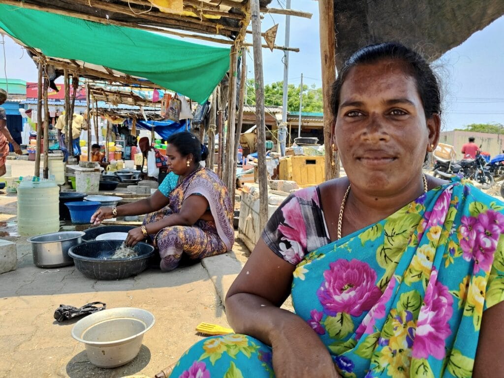 Anthony Ammal, a fisherwoman working under heat
