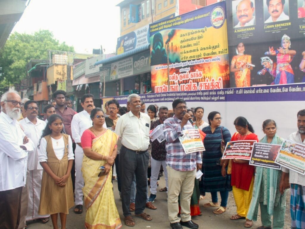 Public protest against WTE. 