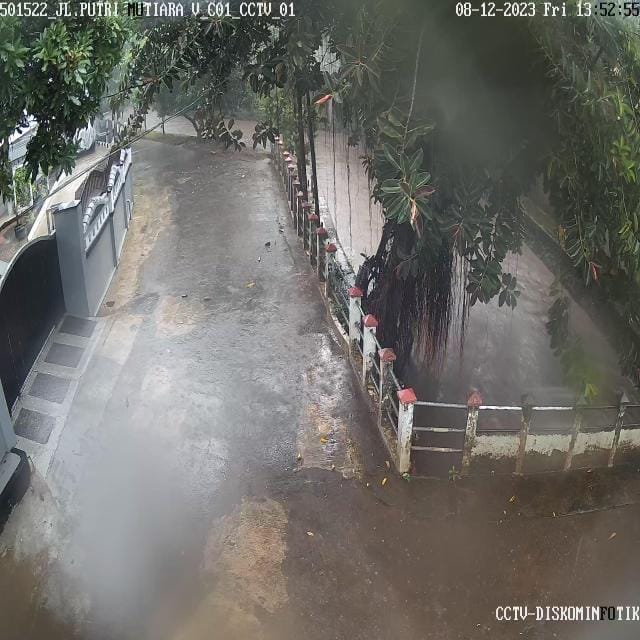 CCTV image showing flooding