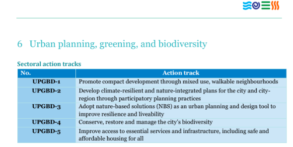 Urban planning, greening and biodiversity
