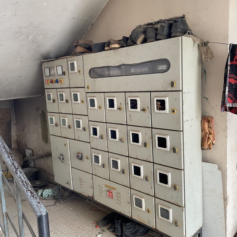 Empty electrical distribution panels