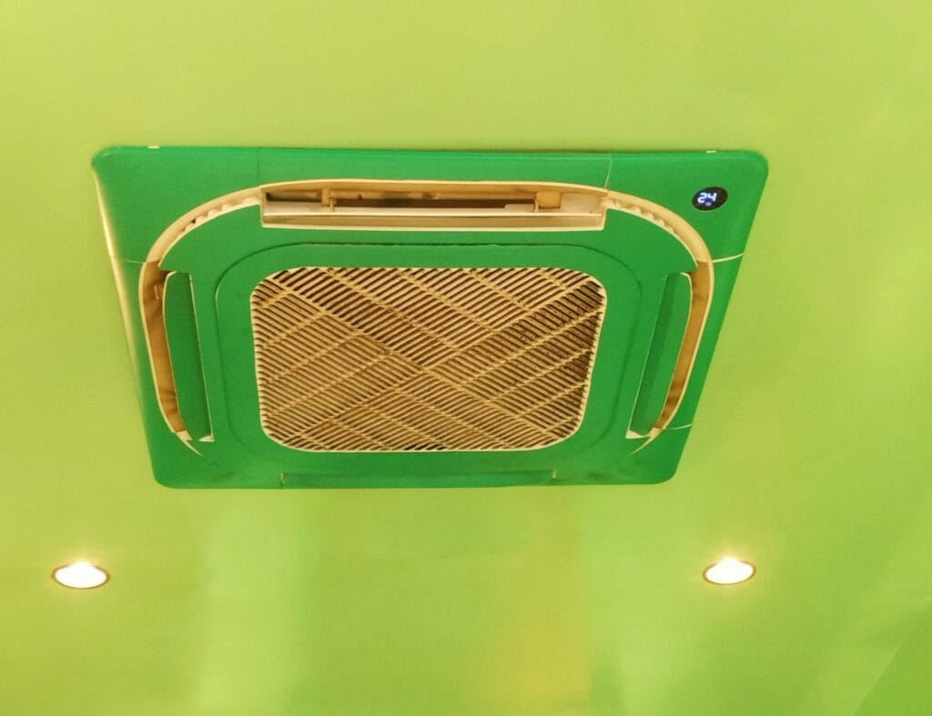 Air conditioning in a restaurant