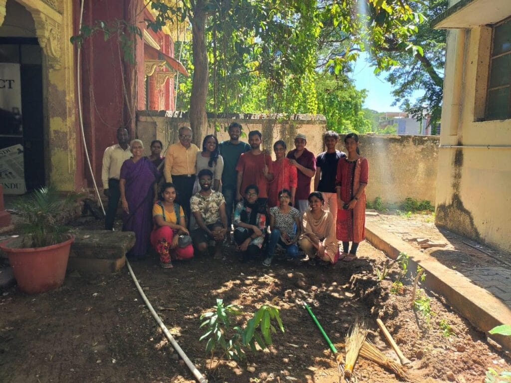 volunteers in the MLS garden