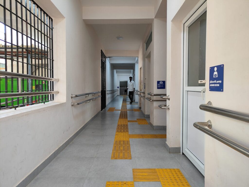 hand rails to aid persons with disability