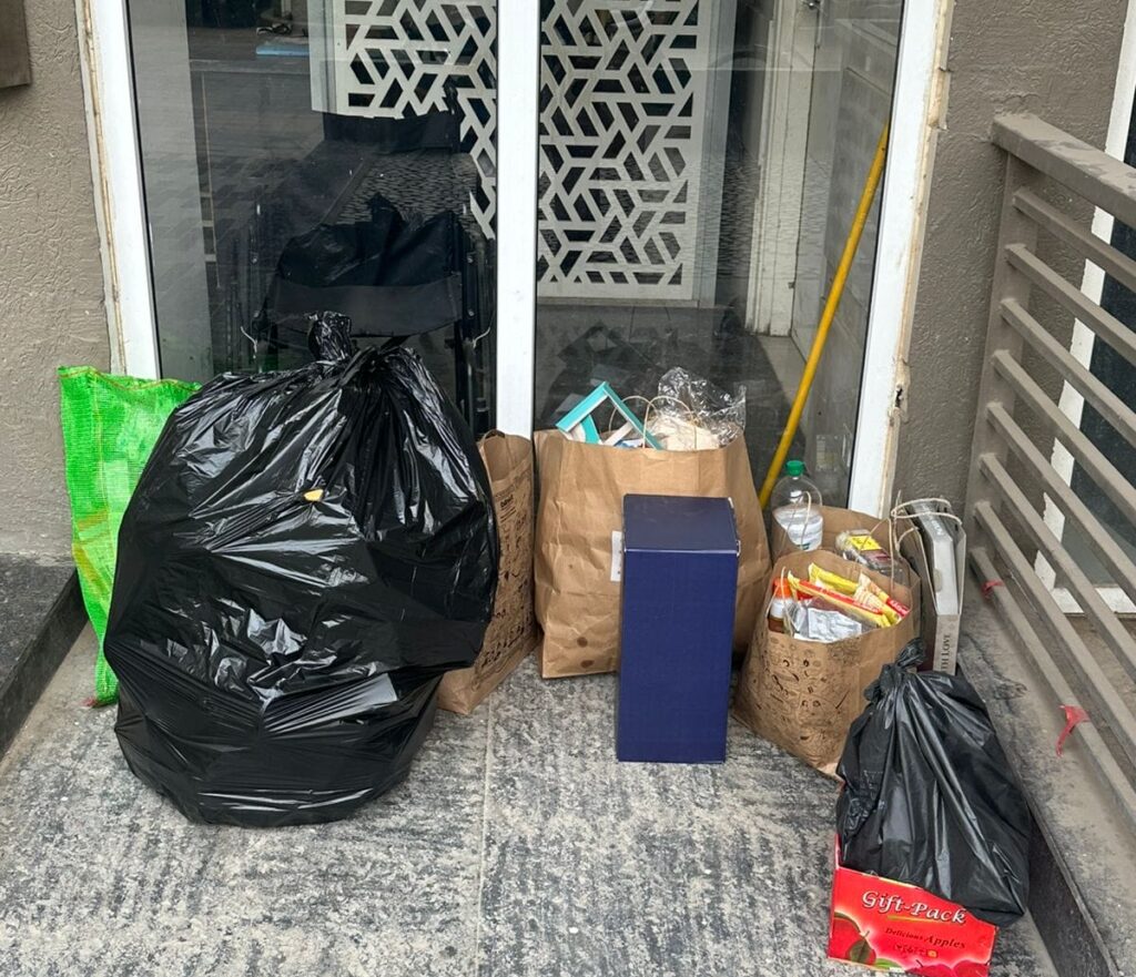 dry waste segregated by residents