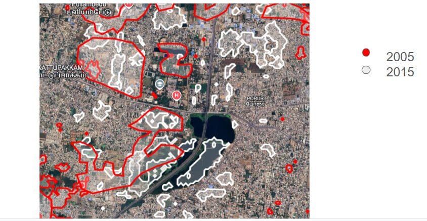 map of blockages near the lake