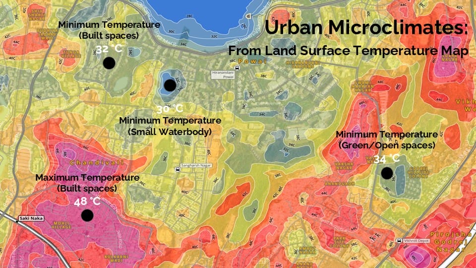 temperature map in L ward 