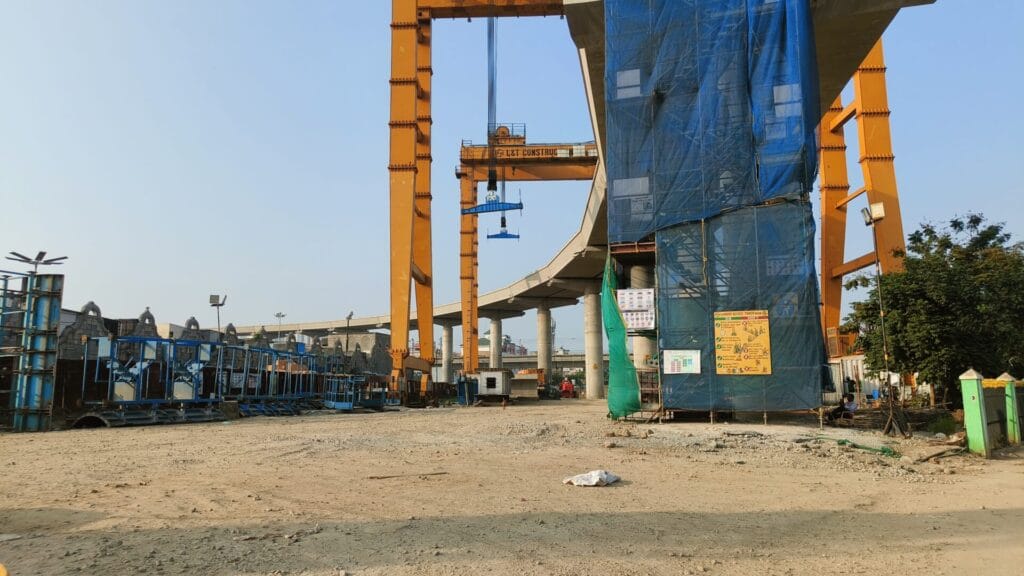 Koyambedu metro construction