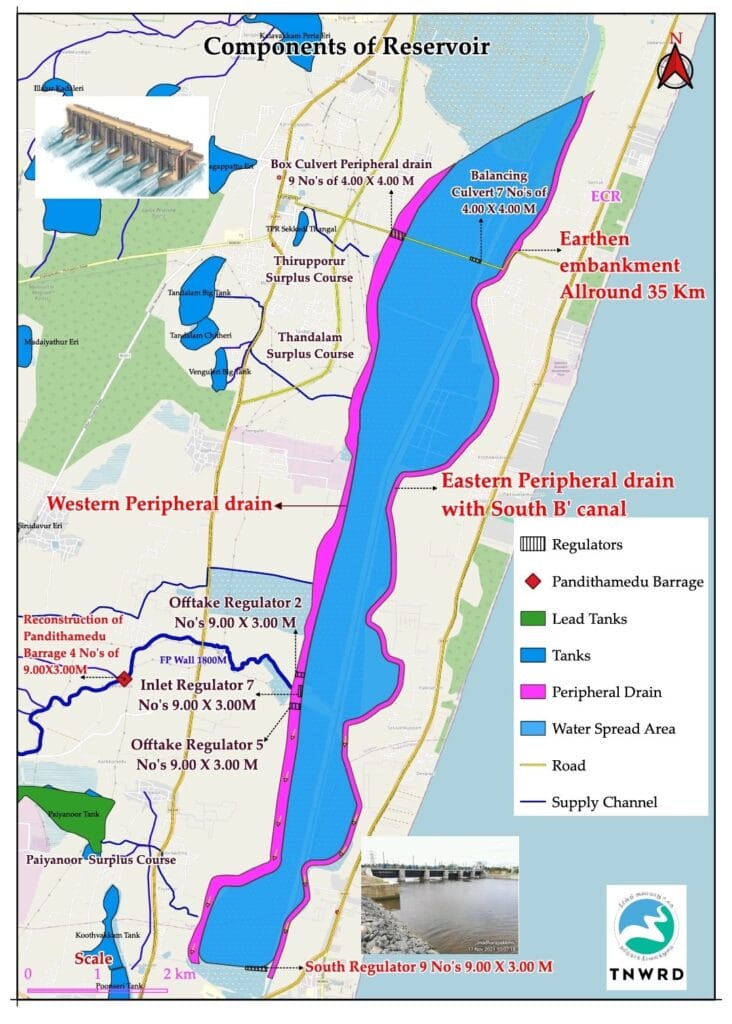 map of kovalam reservoir