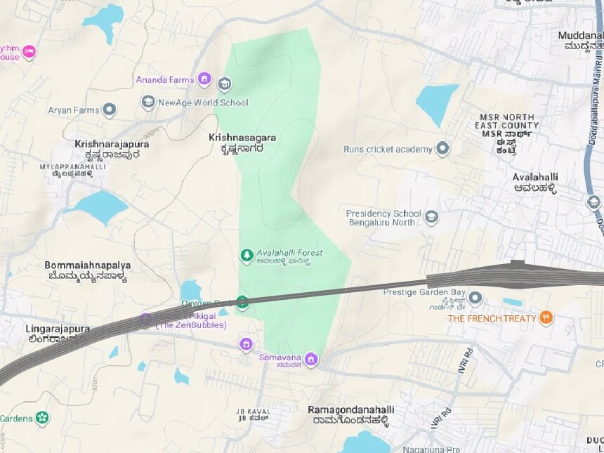map of Avalahalli forest