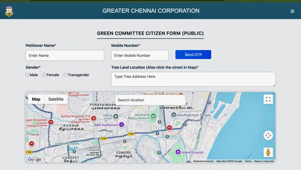 GCC tree felling citizen application