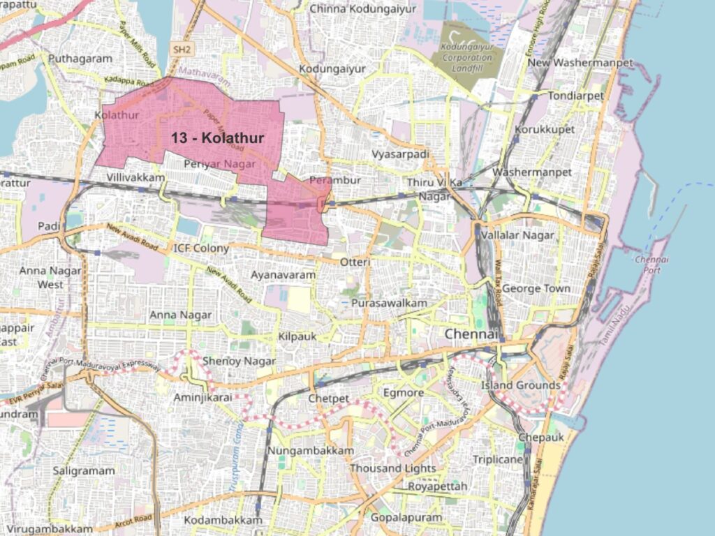 Map of Kolathur
