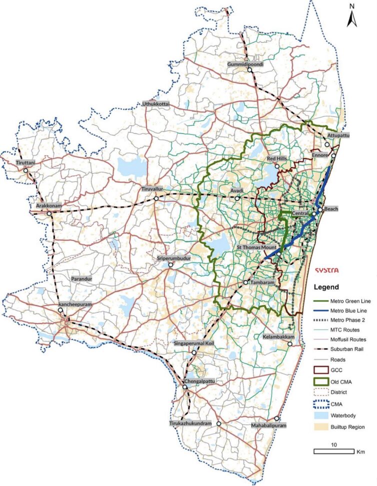 CUMTA public transport map