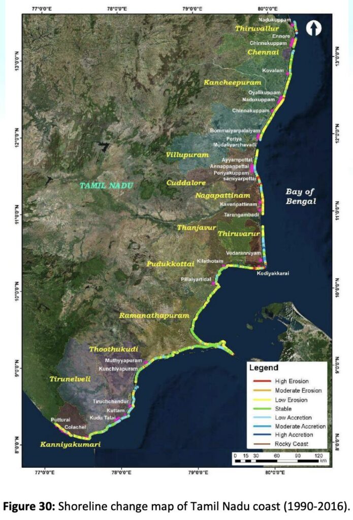 erosion across Tamil Nadu