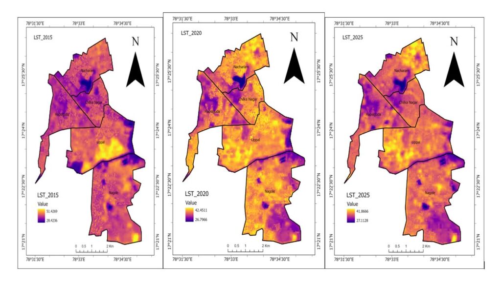 LST maps of Uppal