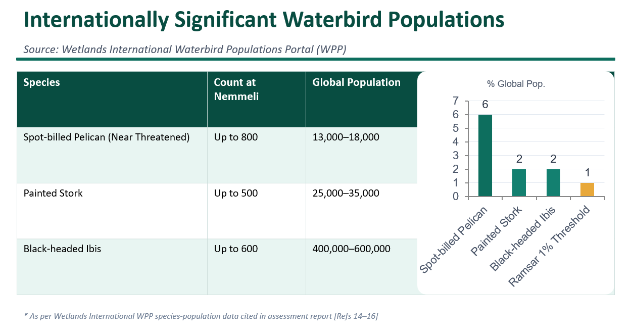 threatened waterbirds chart