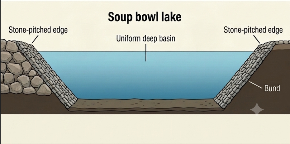soup bowl lake shape